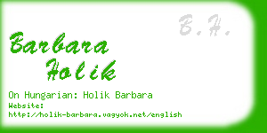barbara holik business card